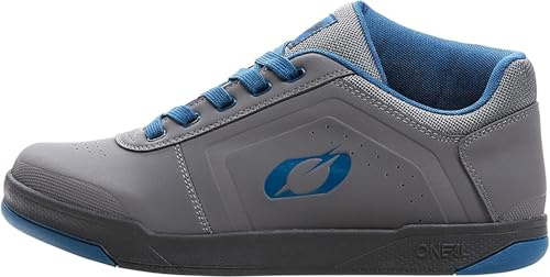 O'Neal | Zapatillas de Bicicleta de Montaña DH FR | Veganas | Equilibrio Entre el Agarre, protección Interna de la articulación | Pinned Pro Flat Pedal V.22 | Adulto | Azul Gris | 46