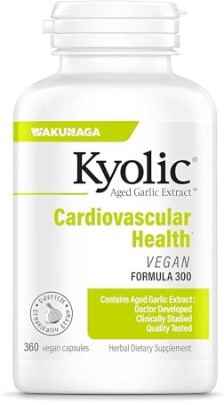 Kyolic Aged Garlic Extract Formula 300, Cardiovascular Health*, Vegan, 360 Capsules