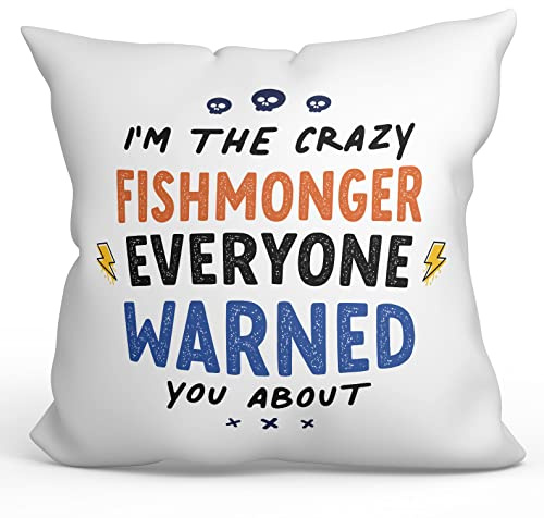 Mugffins Coussins/Oreillers avec Rembourrage pour POISSONNIÈRE - 40x40 cm - en Anglais - Everyone Warned You About - Cadeau Original pour POISSONNIÈRE