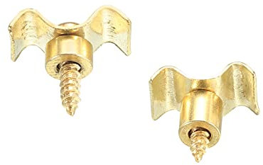 sourcing map Gitarrensaiten-Bäume Saitenhalter Guides Gold für E-Gitarre Bass Teile Ersatz mit Schrauben 1 Set