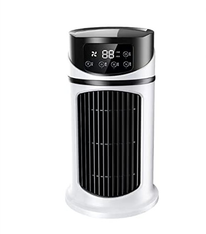 Climatiseur portable pour , mini refroidisseur d'air portable pour bureau, 6 vitesses, vent noir et blanc