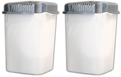 2 Deshumidificadores Quita Humedad Habitacion con Boquilla de 14 x 14 x 19,5 cm cada 680 g Granulado para Habitación