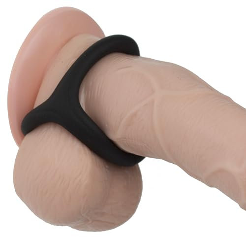 Penisring & Cockringe für Männer aus flexiblem Silikon Schwarz dehnbar & hautfreundlich für stärkere Erektion & längeren Sex Hodenring & Pennisringe Sex spielzeug für die paare FOPS N03 (Schwarz)