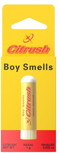 Boy Smells Citrus Sniffer Nasal Stick – Menthol Citrus Aroma Inhaler – Plant-Based Scent Stick for Daily Refresh – Aromatherapy Stick for Adults – 1 Pack
