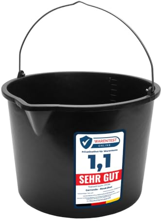 Garronda Pack 3 Cubos de Obra 15 L con Pico Vertedor GD-0168 Negro