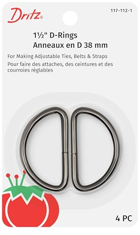 Dritz 1-1/2 D-Rings, 4 Count, Black