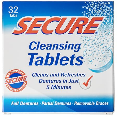Secure - tabletas - 32 tabletas de limpieza de la dentadura