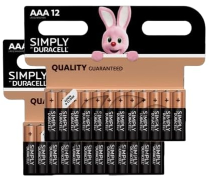 Duracell Simply MN2400 AAA Alkaline Batteries (Pack of 24)