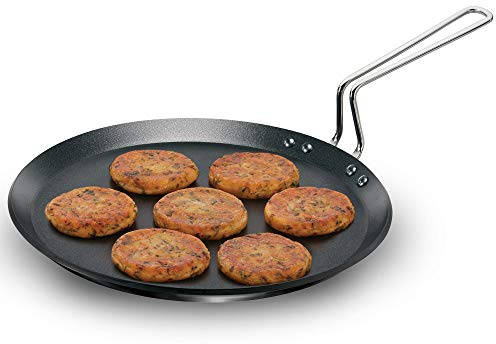 HAWKINS IQFT30 Tava, Dosa, Griddle, Stainless_Steel, Black