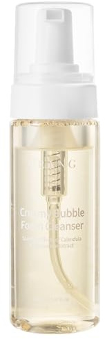 URANG Detergente cremoso in schiuma a bolle da 5,07 ml | Estratto di calendula e camomilla certificato Cosmos Natural - Ammorbidisce e idrata la pelle | Detergente viso vegano per tutti i membri