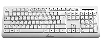 MediaRange MROS110 Tastiera Qwertz con cavo bianco/grigio chiaro