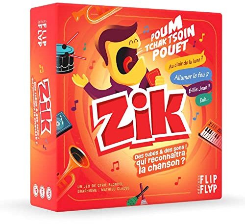 Blackrock Games ZIK - ny utgåva - brädspel - från 10 år - nynna låtar - garanterat kul - perfekt i grupper - Vänner och familj humörspel - Original Musical Quiz - Song