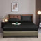 Luofanfei Spannbettlaken 200x200 Schwarz Boxspringbett Frottee Glänzend Sommer Kühlend Bambus Microfaser Bettlaken Uni Spannbetttücher für Hohe Matratze bis 25-30 cm