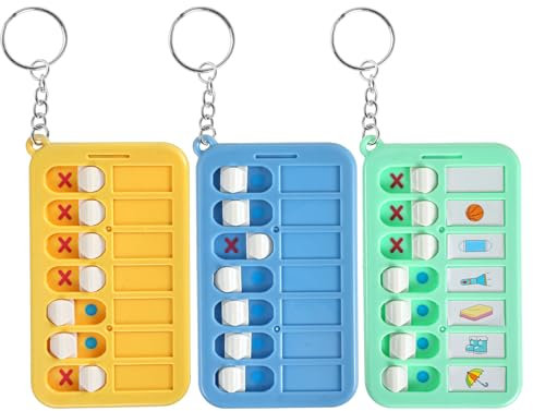 Mabor 3Pcs Reminder Board Portable Visual Daily Schedule for Kids School Bag Pendant Detachable Daily Task Planning Pad with List Cards Stickers for Kids ADHD Tools for Kids