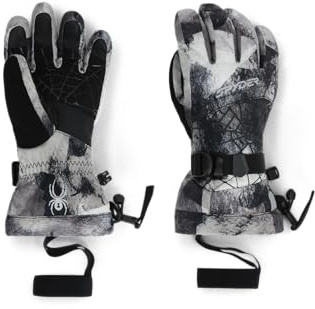 Spyder OVERWEB Gloves, Jungen, Black Block CAMO, XL