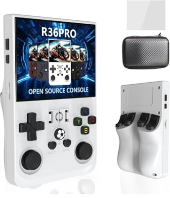 Console de Jeu Portable R36S Pro, 128 Go, 20000+ Jeux, Écran IPS 3,5 Pouces, Batterie 4000 mAh, avec Boîtier de Transport Version ameliore de la r36s Linux