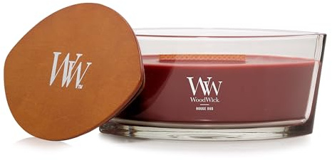 WoodWick Candela profumata con stoppino scoppiettante | Candela Rouge Oud ellittica | Candele a lunga combustione: Fino a 50 ore di combustione | Regali perfetti per le donne