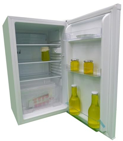 GILLCO Essentials, Low Cost, Energy Efficient 48cm Wide Undercounter Larder Fridge, 90 Litres, 50D x 48W x 84H cm, 3 Door Compartments, LED Light, Dial Controls, White