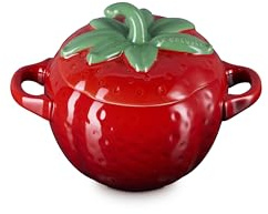 Le Creuset Stoneware Strawberry Mini Cocotte, 19 oz., Cerise