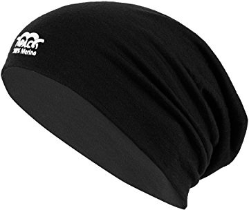P.A.C. PAC Merino Beanie, One Size, Black