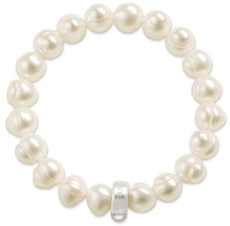 Thomas Sabo Damen Charm-Armband Süßwasserzuchtperlen 925 Sterling Silber X0041-082-14