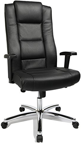 Topstar Chairman 10 Chefsessel (höhenverstellbare Armlehne, Leder, 64 x 63 x 120 cm) schwarz