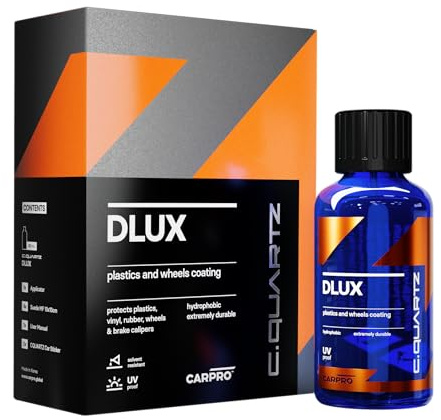 CARPRO CQUARTZ DLUX Wheel and Trim Coat 30mL - Ceramic Coating UV Protection for Wheels and Exterior Plastics, Rubber, and Metals