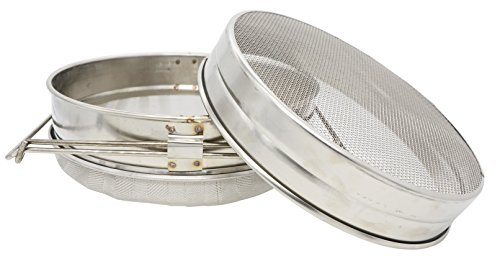 Thaoya Edelstahl Honigsieb Doppelsieb für Honigverarbeitung, Imkerei-Ausrüstungsfilter