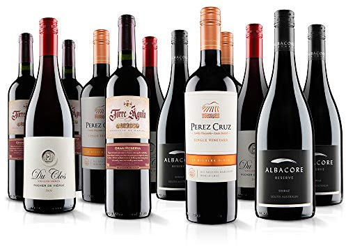 Premium Red Wine Selection – 12 bottles (75cl) – Australian Cabernet Sauvignon, Spanish Gran Reserva, A French Grenache blend and Chilean Reserva