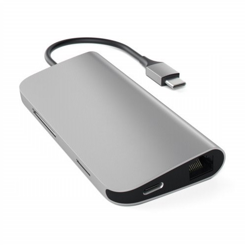 Satechi Type-C Space Gray Multi-Port Adapter 4K Ethernet, St-TCMAM (Adapter 4K Ethernet)