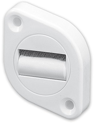 Gurtführung mit Bürstendichtung und Leitrolle, rund, bis 23 mm Gurtbreite, Rolladengurt, ideal zum nachrüsten, drehbarer Einsatz, von EVEROXX®