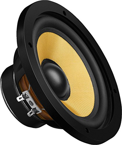 Monacor - Altoparlante Hi-Fi SPH-174KE gamma bassa e midrange, telaio LoudSpeaker dal design classico e con membrana di alta qualità per il montaggio in cassa, colore: nero/beige