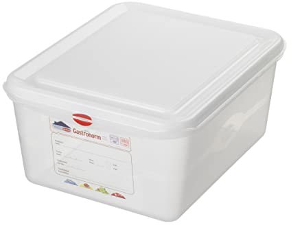 SUNWARE perfectly organised Gastronorm 1/2 Lot de 6 récipients alimentaires avec couvercle étanche Transparent 10 l 325 x 265 x 150 mm