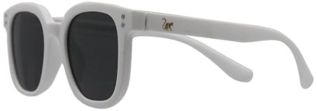 Surf Monkey Gafas de sol POLARIZADAS niño/niña | UV400 protección 100% rayos UVA y UVB Seguras | Libre de BPA | 3 – 12 años (Blanco)