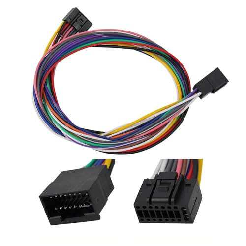 600MM Length 16pin Car Radio Stereo Retrofit Power Wiring Harness Extension Cable for Aftermarket Android Radio Stereo with 16pin Power Socket