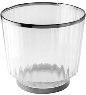 APS 36160 AUREO vin-/mousserande vinkylare, Ø 28 cm, H: 25 cm, 10 liter, polykarbonat, kant + bottenring, gunmetal-look, galvaniserad yta, stapelbar