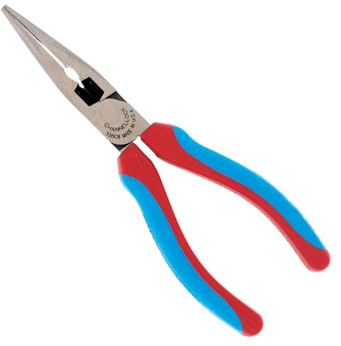 CHANNELLOCK 326CB 6-inch CODE BLUE XLT Combination Long Nose Pliers with Cutter, Made in USA, Forged High Carbon Steel
