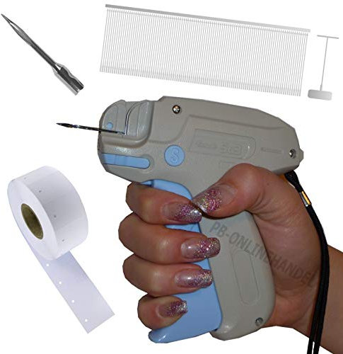 Etikettierpistole Banok 503S Standard [Set 2] + 1.000 Micro-Heftfäden + 1.000 Kartonetiketten auf Rolle 30x40mm + 1 Ersatznadel Etikettiergerät Tag Gun | PB-Onlinehandel
