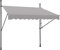 UISEBRT Klemmmarkise Balkon 300cm breit - Markise mit Handkurbel Höhenverstellbar Balkonmarkise ohne Bohren, Sonnenschutz, UV-Schutz, Wetterfest - 300 x 120cm, Grau