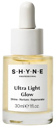 SHYNE - Ultra Light Glow Oil - Haaröl zur Pflege von dünnem, brüchigem und glanzlosem Haar - für extra Feuchtigkeit und Glanz, Anti-Frizz, mit Mandeln und Argan