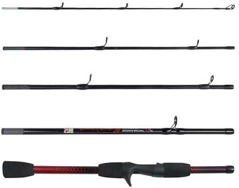 Rigged and Ready – Compact Travel Fishing Rod – Spin/Baitcast Options for Saltwater & Freshwater(Rucksack Baitcast Rod)