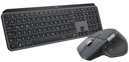 Logitech MX Master 4, Souris sans Fil Ergonomique avec Retour haptique performant avancé, Bluetooth, Windows, macOS + MX Keys S Clavier sans Fil Rechargeable USB C, Silencieux, AZERTY FRA - Graphite