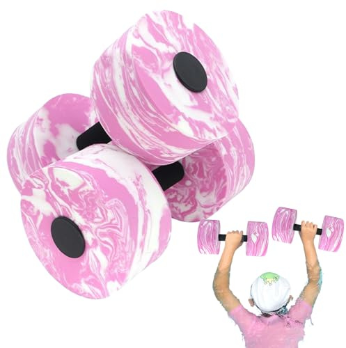 1 par skumhantlar för vattensporter – slitstark skumkonstruktion, färgkodad kettlebell, kompakt träningssats, vattenaerobicsutrustning, mult träningsutrustning