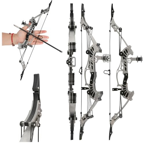 PYMUST Arco Compound 16 LBS Recurve Set Tiro | Mirino meccanico, 8 frecce incluse, portatile