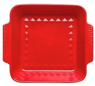 gratängform Rektangulär Keramisk Bakform Med Handtag(Red,Små)