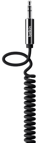 Belkin MixIt Colour Range 1.8m Coiled AUX Cable - Black