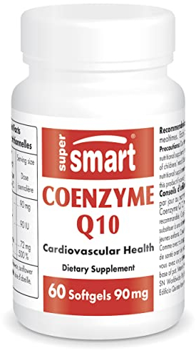 Co-Enzyme Q10 (CoQ10) - Aide à la Santé Cardiovasculaire - Contient de la Vitamine E (D-alpha-tocophérol) - Sous forme Huileuse pour une Biodisponibilité Optimale - SuperSmart