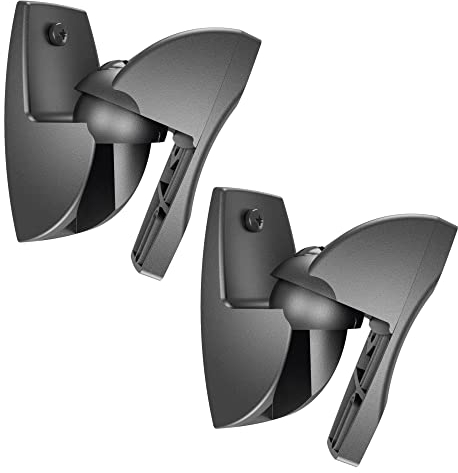 Vogel's VLB 500 B Staffa per montaggio a parete per altoparlanti, Girevole, Premontato, Max 5 Kg, Imballaggio ecologico, Nero (2 staffe)