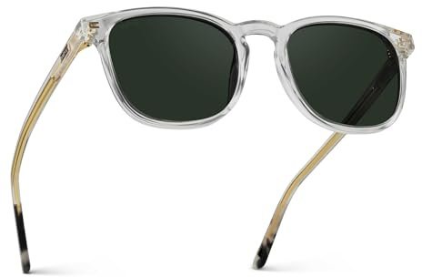 WearMe Pro WMP Eyewear - Men's Polarized Modern Rounded Square Sunglasses