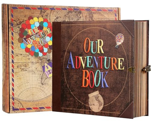 Álbum de fotos, álbum de recortes, libro de recortes, libro de recortes con palabras en relieve, tapa dura, álbum de recortes de viaje para aniversario, boda, viajes, baby shower, etc. (carta de libro